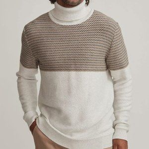 RW&Co Two-Tone Stitch Turtleneck Sweater